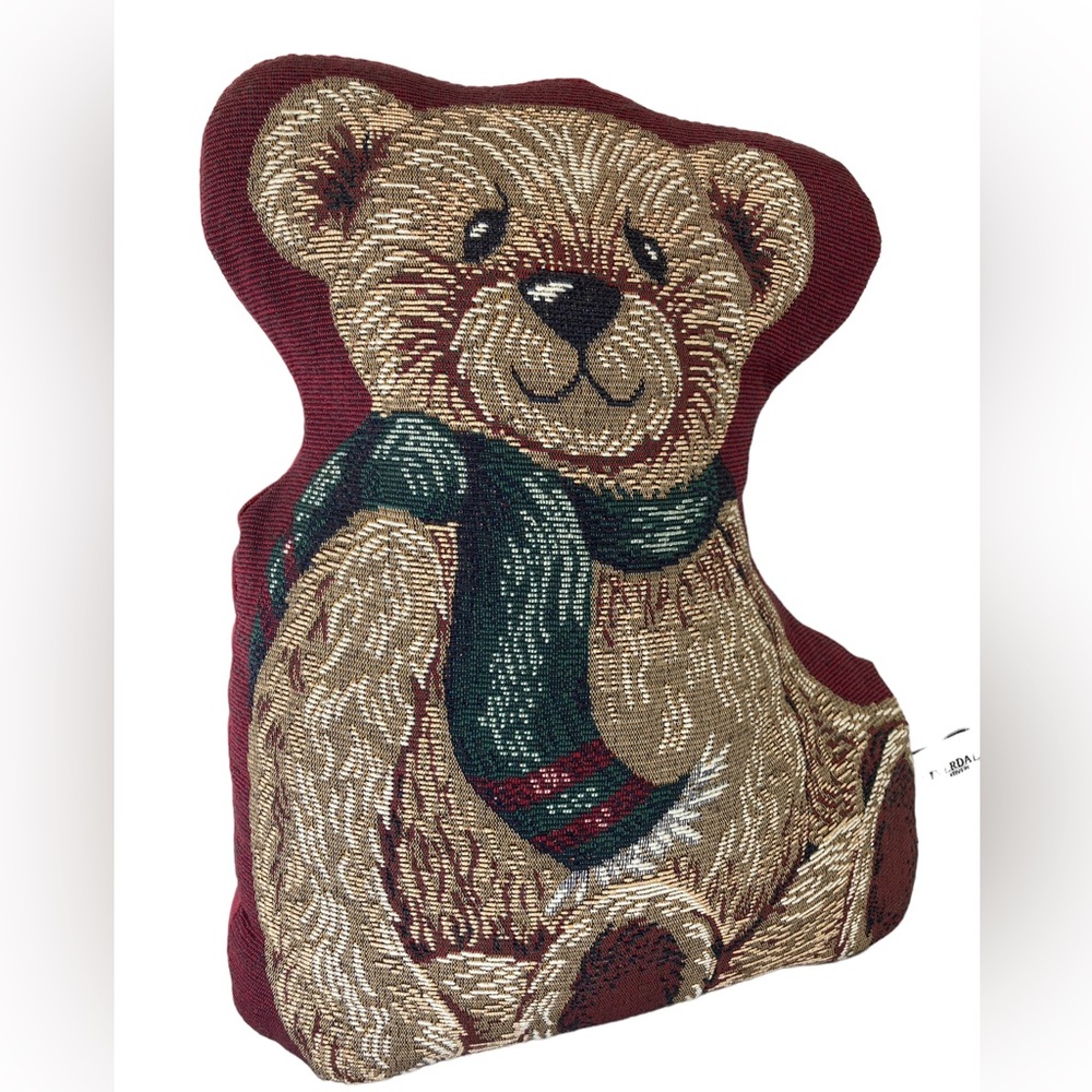 Riverdale Vintage Teddy Bear Decorative Door Stop Pillow Embroidered Weighted